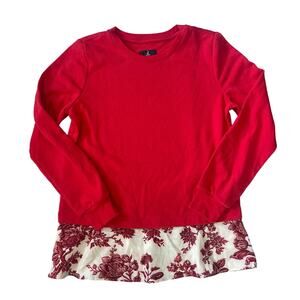 J Jason Wu Red Floral Accent Sweatshirt Women’s Size XS